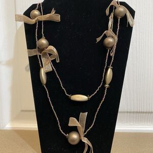 Plastic Bead Multicolor Long Strand Boho Necklace 62 in Long Elegant Fall/winter